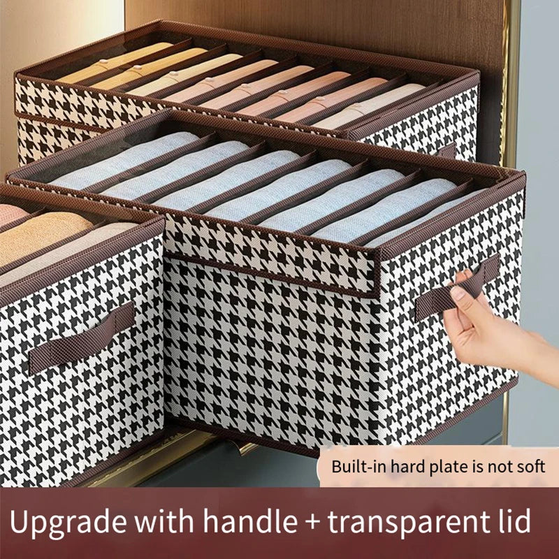 3 Armoire de Rangement Domestique avec Planche en PP et Boîtes de Rangement pour Chandails et T-Shirts