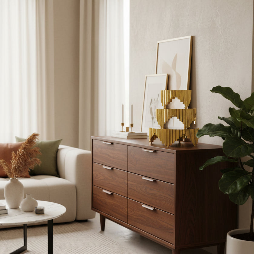 Set de 3 Présentoirs Miroir Dorés – Design Luxe