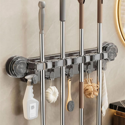 Porte-balai mural à ventouse