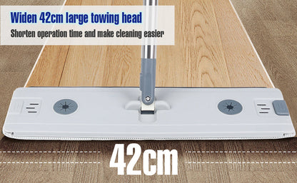 Serpillière plat auto-essoreur avec seau pliable