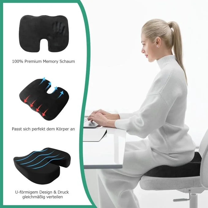 COUSSIN DE SIÈGE MÉDICAL ORTHOPÉDIQUE CONFORTABLE POUR VOITURE ET CHAISE